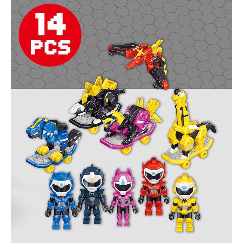 Đồ Chơi Lực Lượng Siêu Nhân Nhí Mô Hình Biệt Đội Siêu Nhân Nhí Khủng Long Minifoce Luci Và Volt Đồ Chơi Trẻ Em WinRiHình