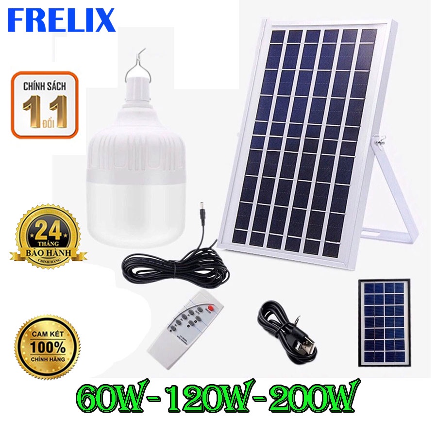(Dòng siêu sáng)Đèn Bulb Năng Lượng Mặt Trời 60W siêu sáng