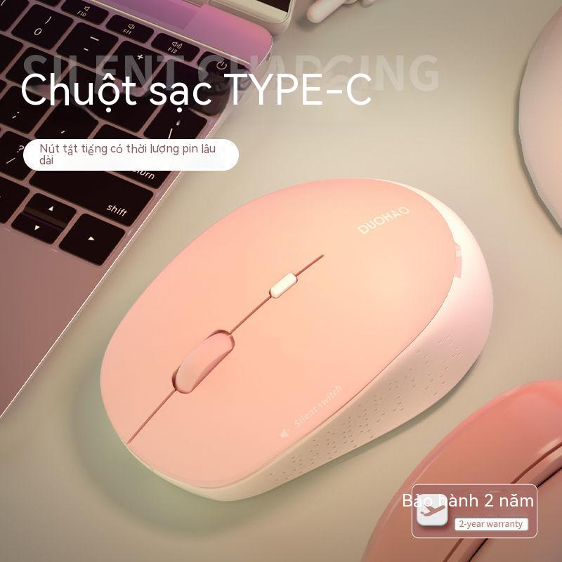Mẫu chuột không dây silent pin, thời lượng pin siêu dài, dễ thương, thích hợp cho notebook, desktop, văn phòng, game
