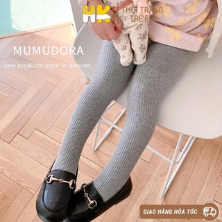 Quần tất len trơn liền bàn cho bé MUMUDORA, quần tất chân Leggging mềm mịn, co giãn 4 chiều bé từ 0-12 tuổi - HK KIDS