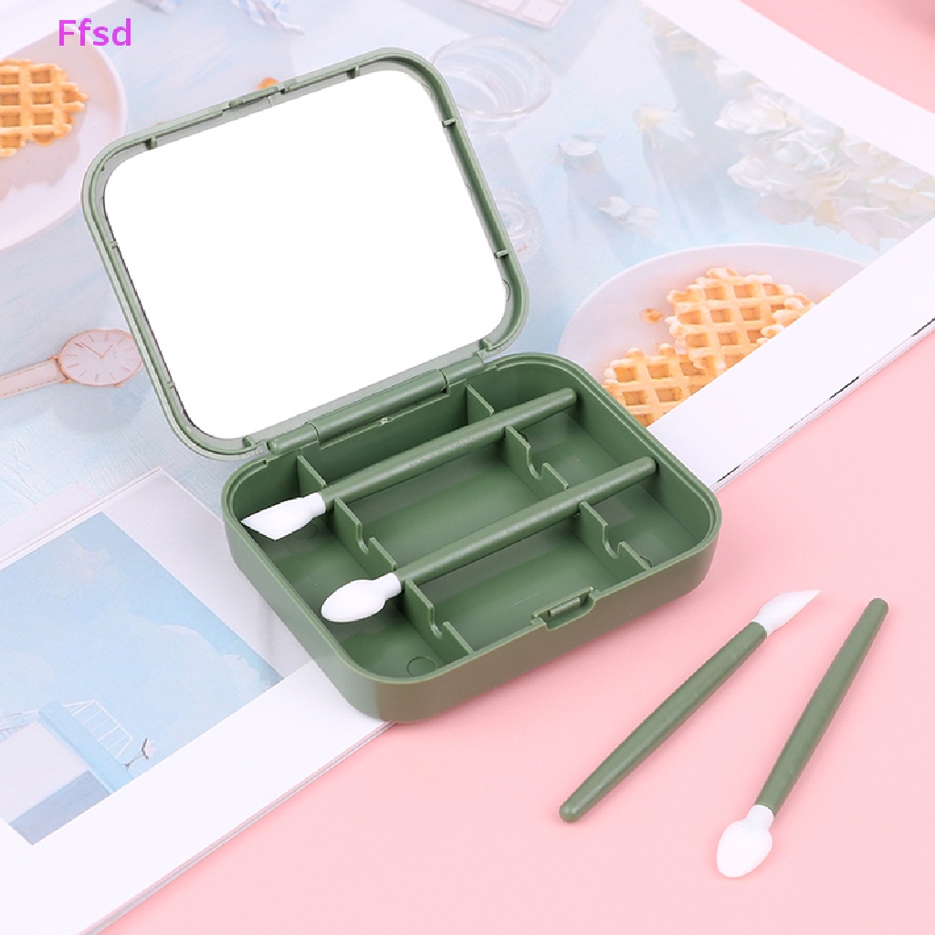 Bộ 4 Cọ Trang Điểm Môi / Mắt Bằng Silicone Tái Sử Dụng Được