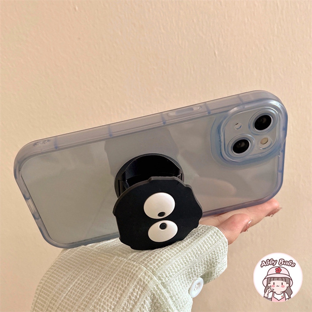 Ốp Điện Thoại TPU Mềm Mỏng Chống Mồ Hôi Hình Bùi Nhùi Màu Đen IPhone 14 Pro Max 11 7Plus 13 12 11 Pro Max X XS XR