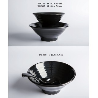 Tô xoắn đựng phở ,bún ,chè nhựa Melamine màu đen