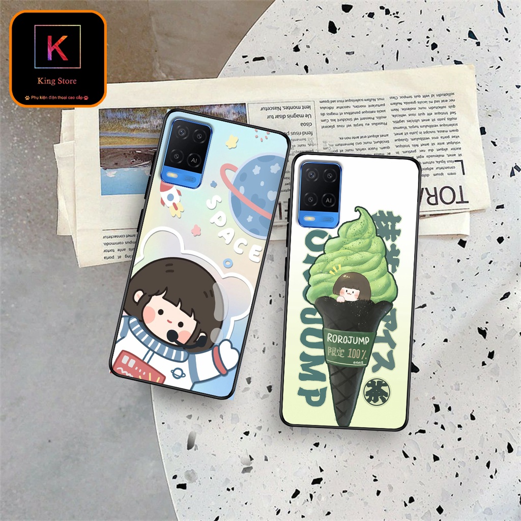 Ốp lưng Oppo A54 - Oppo A54 5G - Oppo A54s - Ốp in hình Ngân hà &amp; Roro Jumb - Lưng nhám viền TPU
