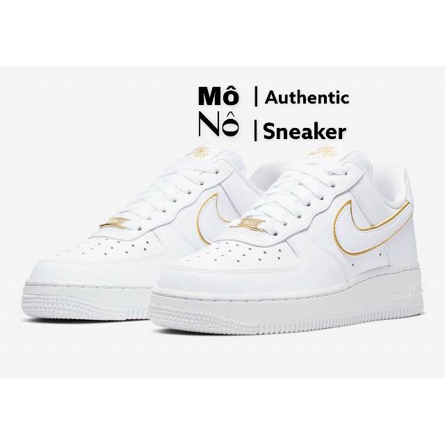 Giày Nike Air Force 1 White Gold - Giày Sneaker AF1 Viền Vàng Nam Nữ Thể Thao Cổ Thấp Cao Cấp Full box + Bill.mono6868