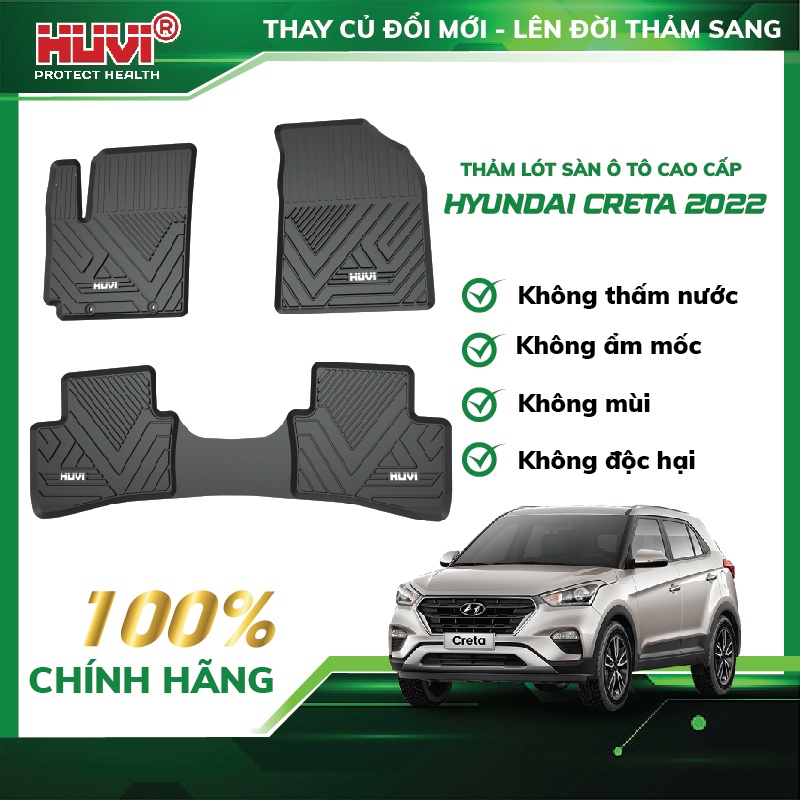 Thảm sàn ô tô Hyundai Creta 2022 2D không cháy xém, không loang màu, chịu lực cao