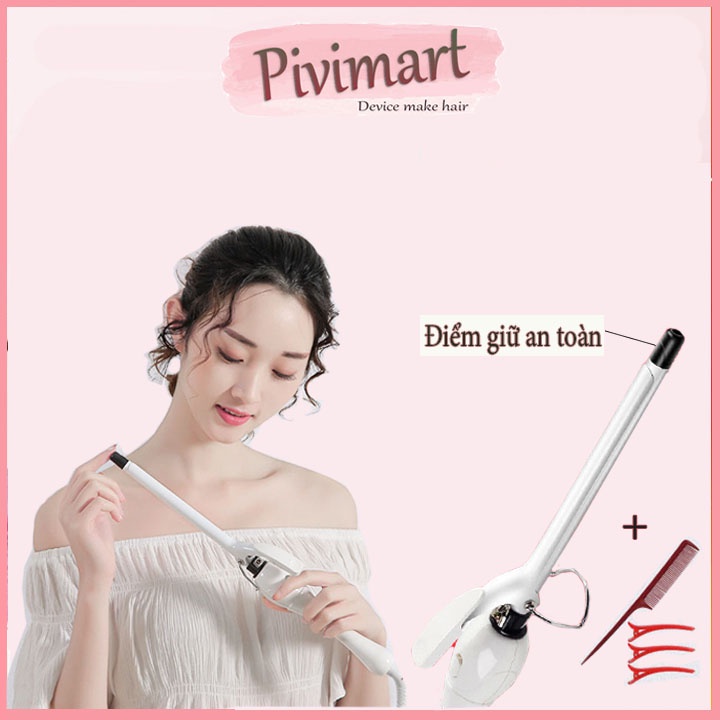 Máy Uốn Xoăn Gỉa Lọn Bé Uốn Tóc Nam Nữ Xoăn Xù Mì Nhiều Size Máy 9mm ,13mm, 16mm