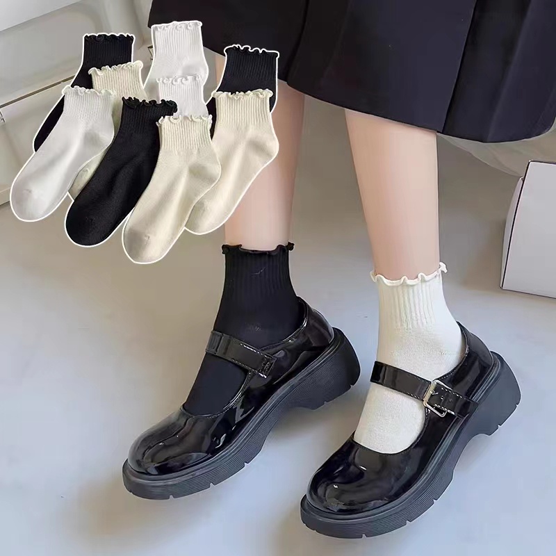 Vớ Mỏng Viền Ren Phong Cách Mary Jane Nhật Bản Thời Trang Xuân Thu Cho Nữ