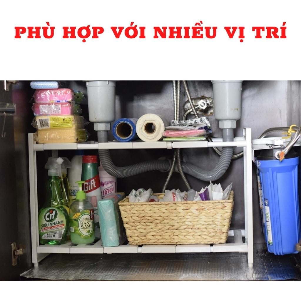 Kệ gầm bếp đa năng tiện lợi INOCHI, điều chỉnh được độ dài chiều cao, Kệ đựng giày dép quần áo