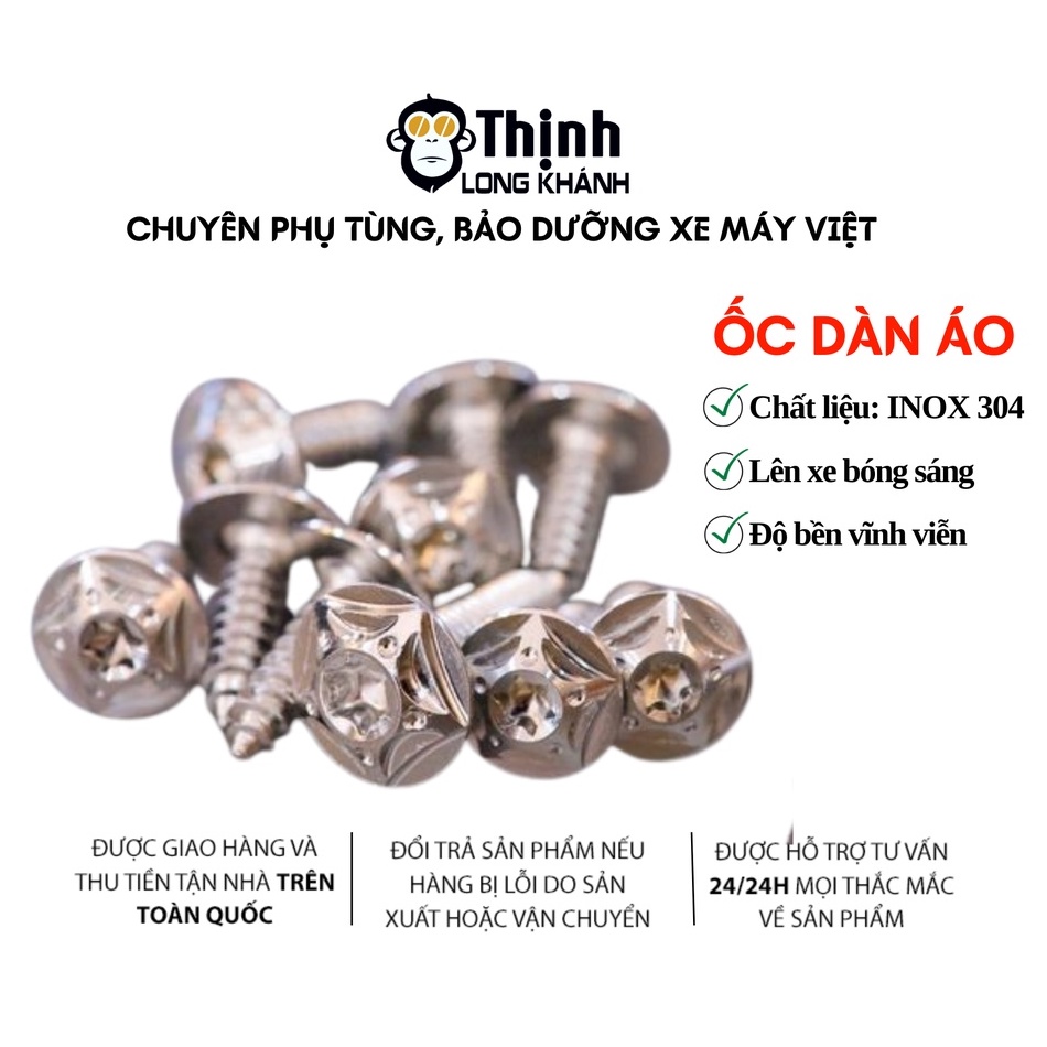 Ốc dàn áo inox 304