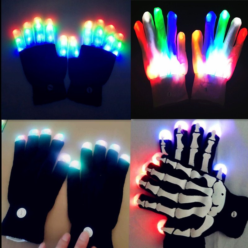 Găng tay led phát sáng lung linh đêm noel halloween trung thu lễ hội