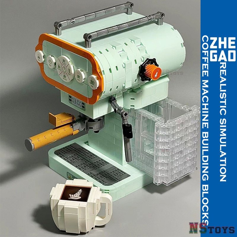 Đồ chơi trẻ em Lắp Ráp Máy Pha Cà Phê Mini Lin07 Zhegao 01008 Vui Nhộn Cho Bé