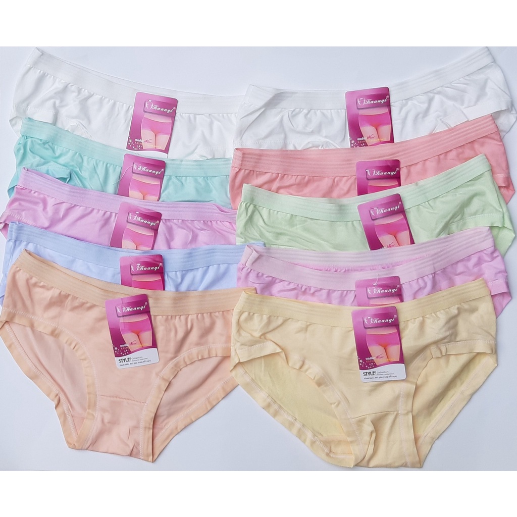 Combo 10 Quần lót nữ 43 đến 56kg Cotton Thái Lan Vòng Eo 65 đến 90cm ( Giá rẻ)