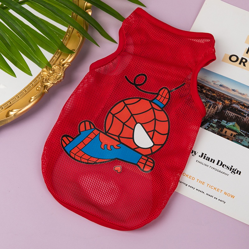 Áo Lưới Thoáng Khí In Họa Tiết Rồng / Mèo / Nhện Dễ Thương Thời Trang Mùa Hè Cho Thú Cưng