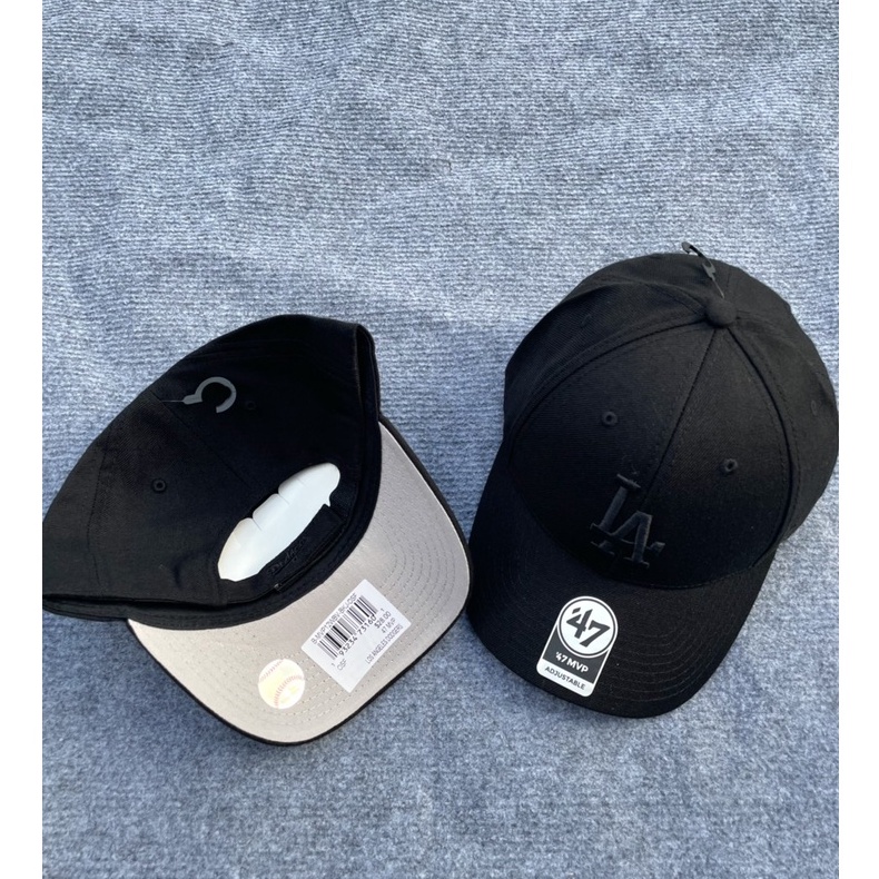 Nón MLB x 47 Brand Mỹ_Logo LA all black