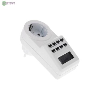 [ FAST SHIPPING ]1PC NEW Digital LCD Plug-In EU Socket Power Saving Timer Switch Socket