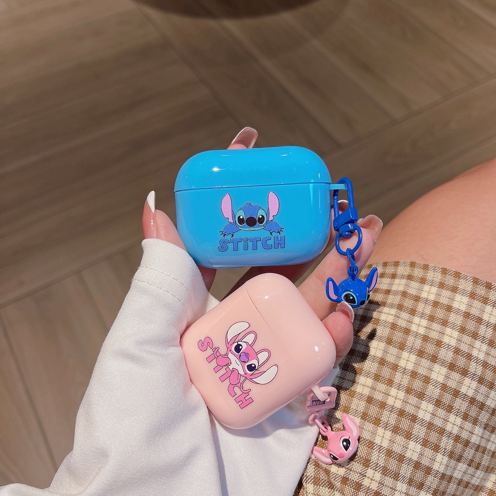 Vỏ Bảo Vệ Hộp Sạc Tai Nghe AirPods 1 2 3 2021 Pro2 2022 Bằng Silicon Hình Stitch Dễ Thương