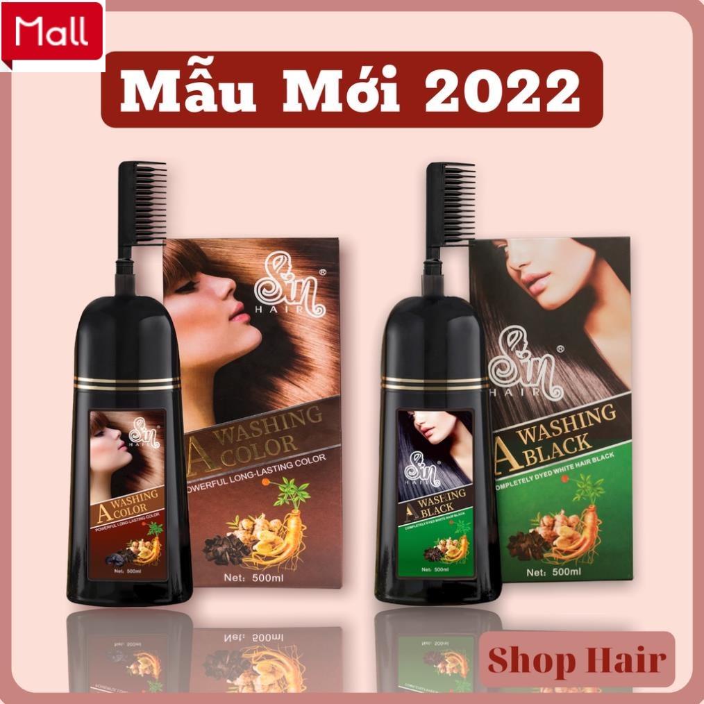 Sin Hair - Dầu Gội Phủ Bạc Sin Hair 500ml- Sin Hair 100% Phủ Bạc Nhân Sâm Phủ Đen Phủ Nâu Tóc Tự Nhiên Số 1 Nhật Bản