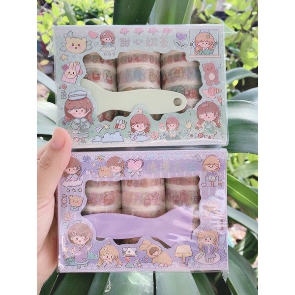 Washi 15 cuộn kèm gạt