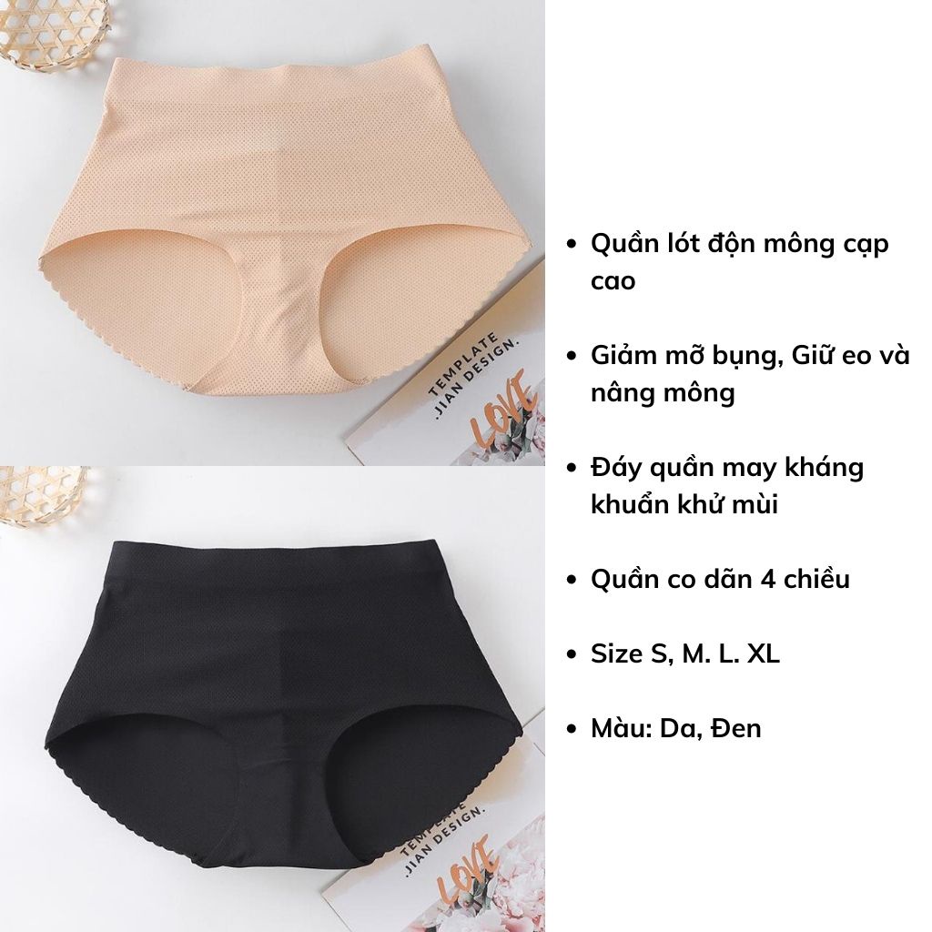 Quần độn mông, độn hông chất su mềm mịn thoáng mát tôn dáng gợi cảm quyến rũ DOPICO L6201
