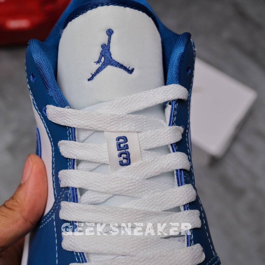 [GeekSneaker] Nguyên bản - SC Giày Sneaker Jordan 1 Low Dark Marina Blue