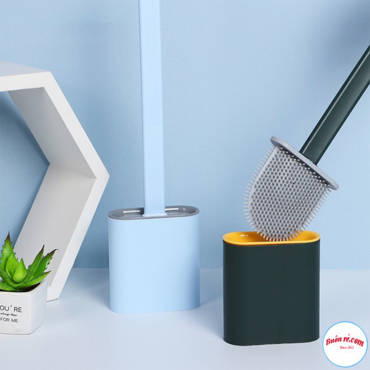 SIÊU RẺ❌ Cọ Vệ Sinh Bồn Cầu Bằng Silicon Tiện Dụng Kèm Hộp Đựng 88185 SIÊU THỊ 88