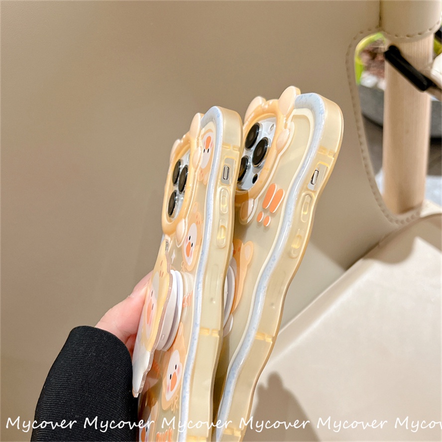 Ốp Điện Thoại Họa Tiết Hoạt Hình Chú Vịt &amp; Quái Vật Cho iPhone 11 12 13 14 Pro Max X Xr Xs 8 7 6 Plus SE 2020