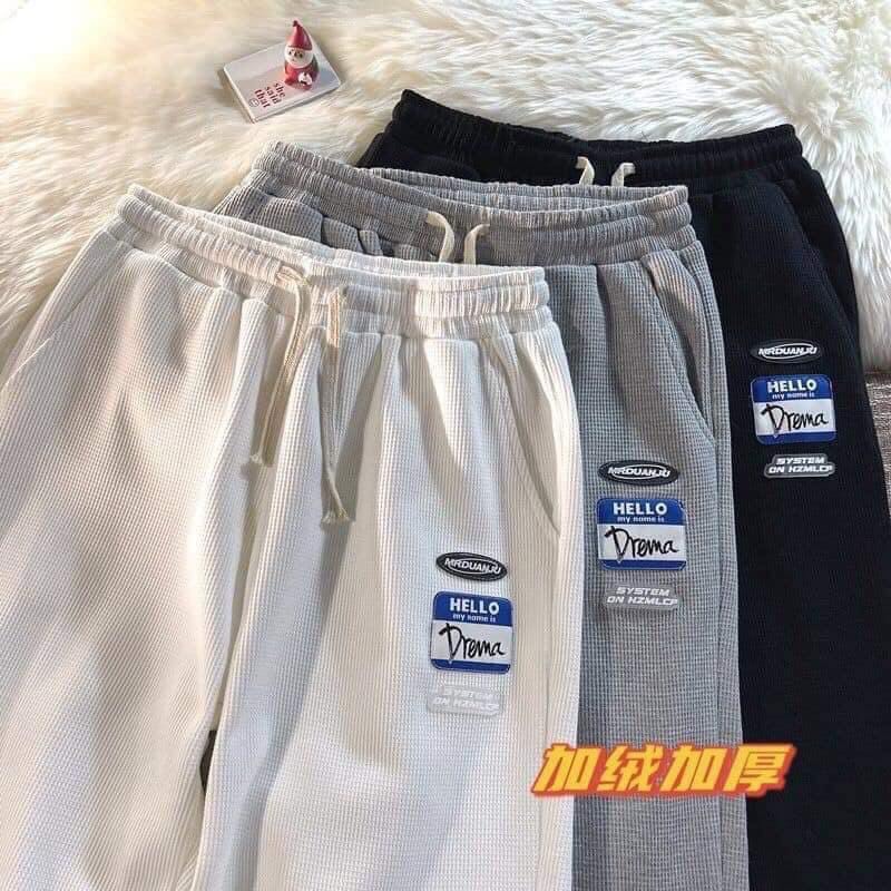 Quần jogger dài - Quần nỉ dài bo gấu phong cách unisex - D50