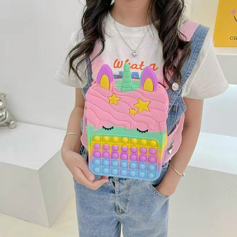BALO POP IT HÌNH NGỰA PONY CHO BÉ MÀM NON BALO ĐI HỌC ĐI CHƠI POP IT GIẢM CĂNG THẲNG CHO BÉ