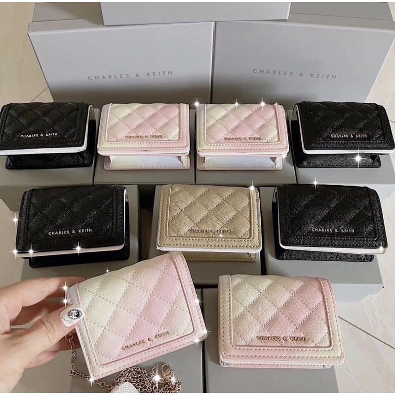 Ví cê ca kèm dây đeo chéo các bản chất da trơn + dạ + cói đan  kèm hộp 0995-1