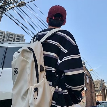 Áo Thun Nam Dài Tay Cổ Tròn Sọc Ngang Thời Trang