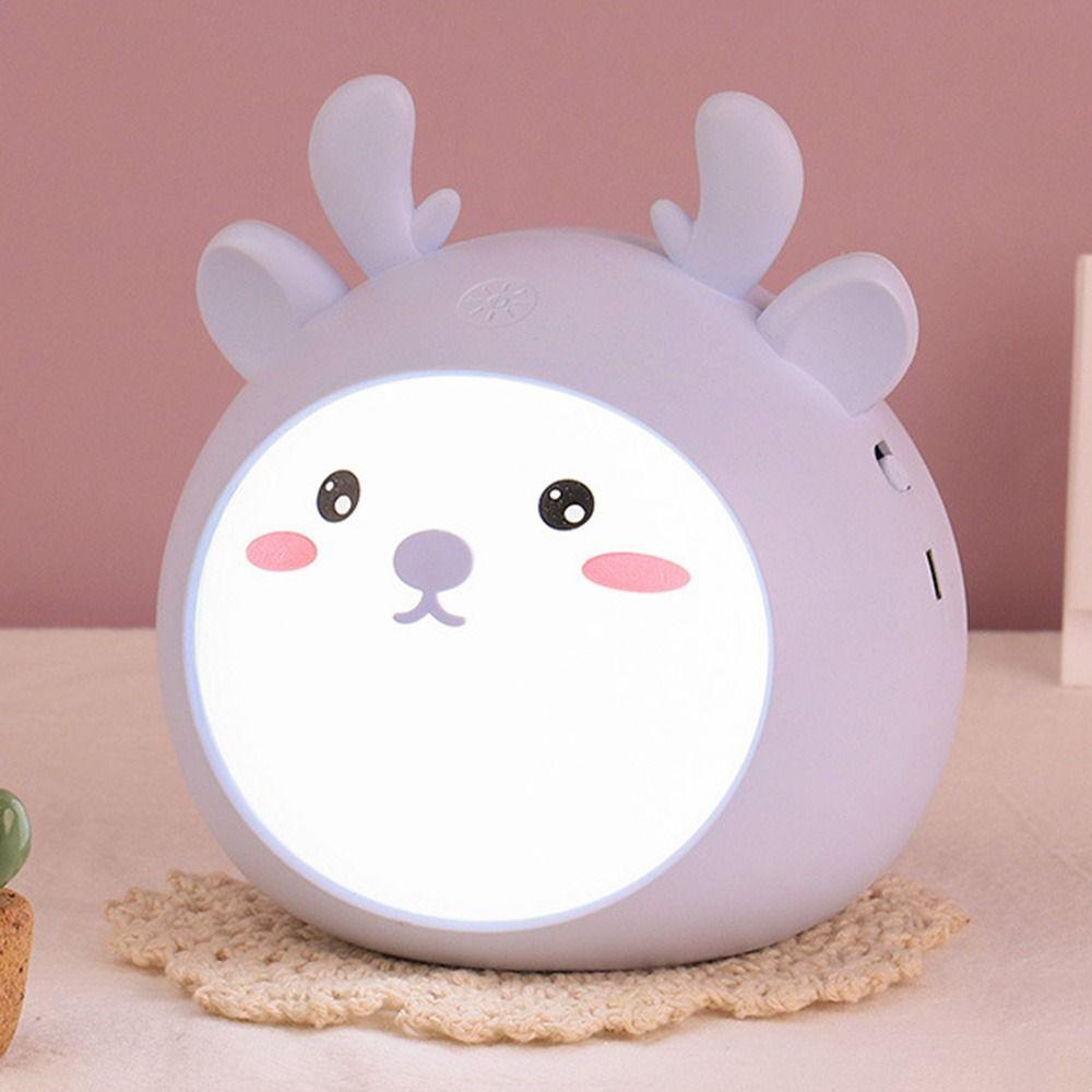 Đèn Ngủ LED Mini Hình Nai Hoạt Hình Dễ Thương