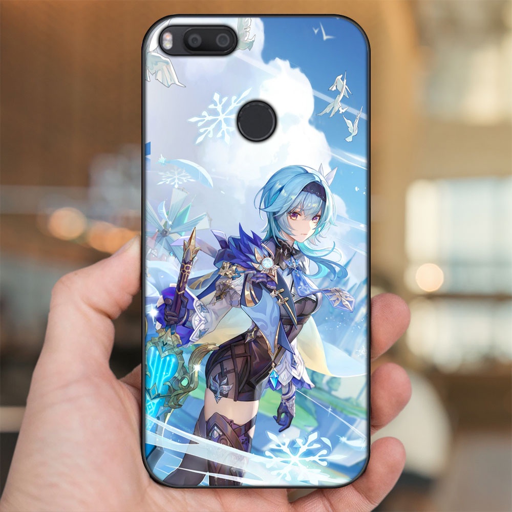 Ốp lưng Xiaomi Mi A1, Mi 5X viền đen in hình Eula Genshin Impact