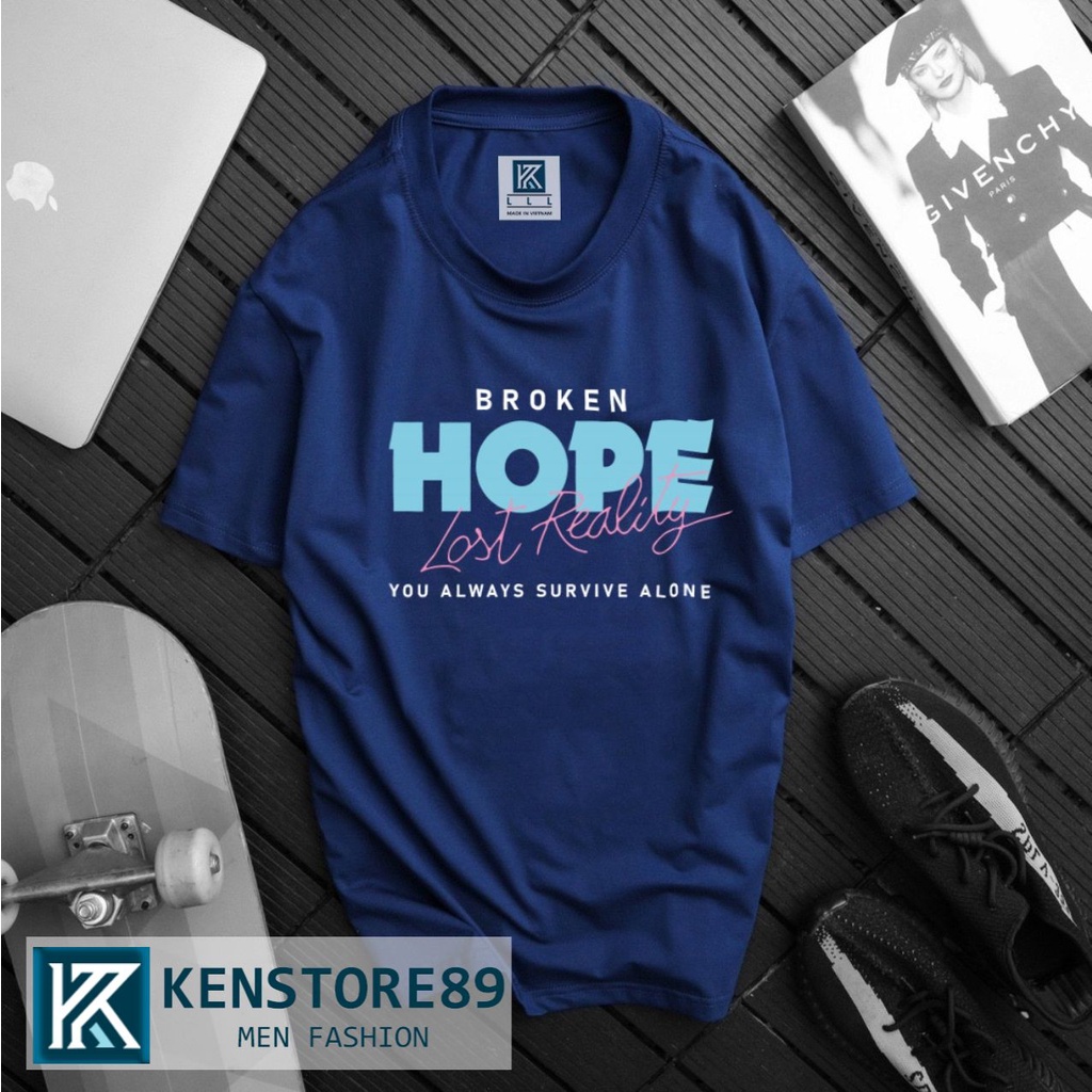 Áo thun nam cổ tròn BROKEN HOPE ngắn tay cotton 100% KENSTORE89 ATK026