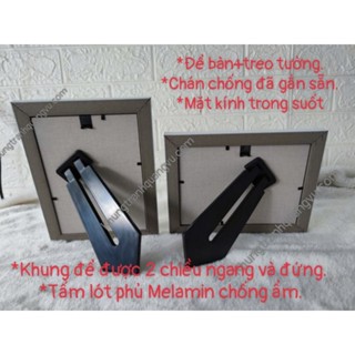 khung ảnh để bàn hoặc treo tường9 13.10 15.13 18.15 21cm mặt kính