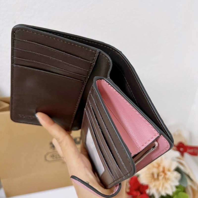 VÍ COACH SIZE TRUNG SIÊU ĐẸP❗️Full box và túi giấy làm quà