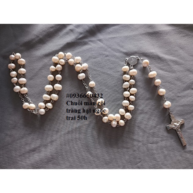 CHUỖI TRÀNG HẠT MÂN CÔI DÂY DÀI 50 HẠT HẠT N.TRAI, THÁNH GIÁ INOX BENEDICTO QUÀ TẶNG CÔNG GIÁO Ý NGHĨA