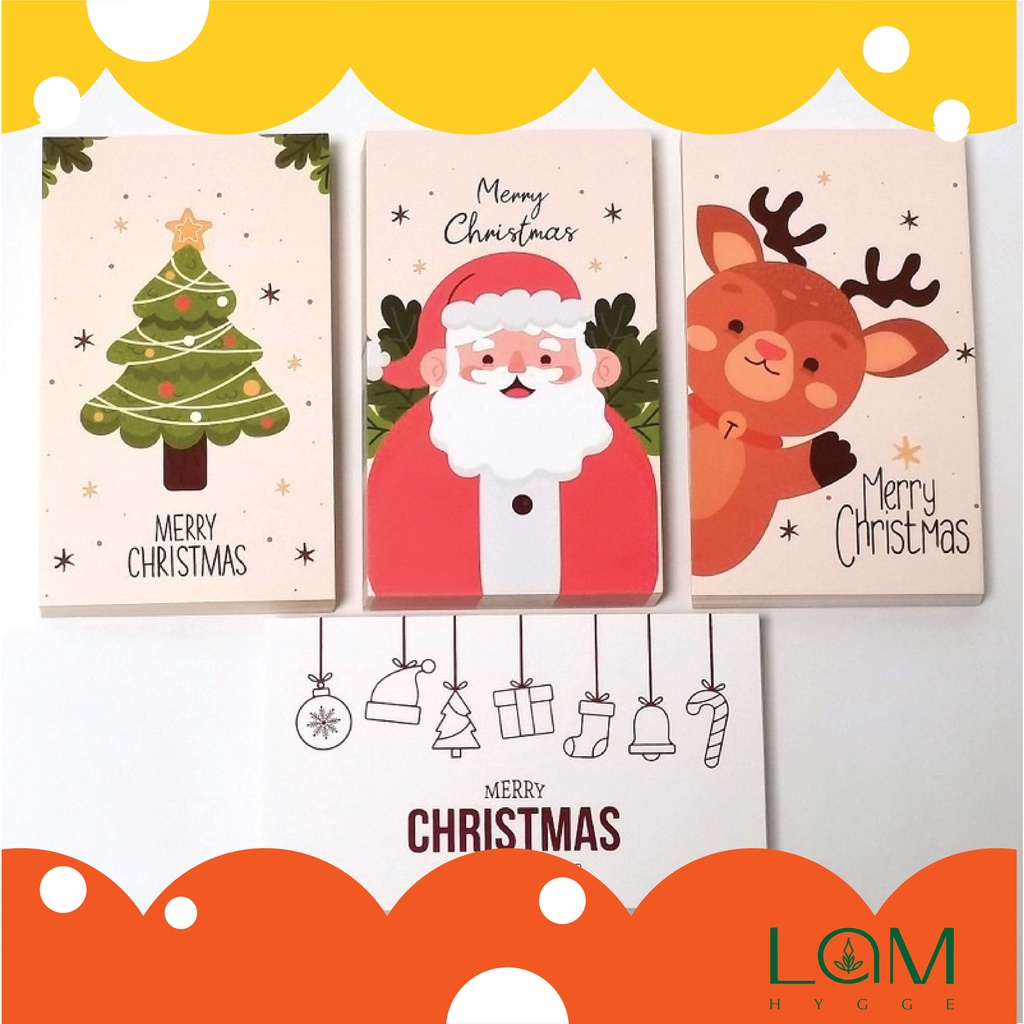 Postcard Noel Thiệp Giáng sinh Christmas trang trí noel, quà giáng sinh trang trí cây thông, postcard decor