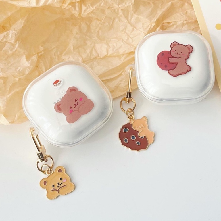 Vỏ Bảo Vệ Hộp Sạc Tai Nghe Bluetooth Galaxy Buds 2 / / Pro / Live / 2Pro Bằng PC Silicon Tpu Trong Suốt Hình Gấu Shiba Inu Dễ Thương
