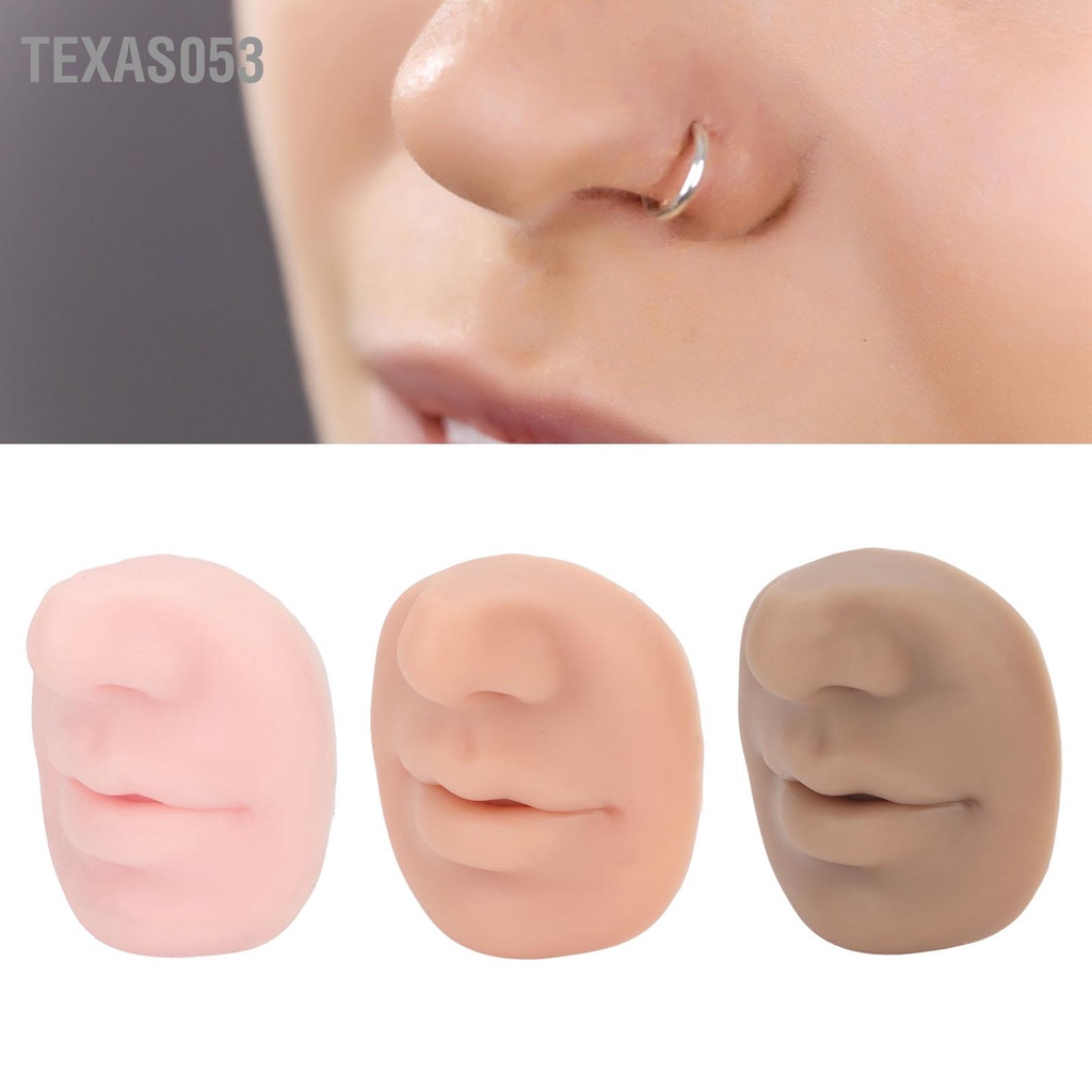 [Hàng Sẵn] Mô hình Miệng mũi giả bằng silicon có thể tái sử dụng để tập xỏ lỗ【Texas053】