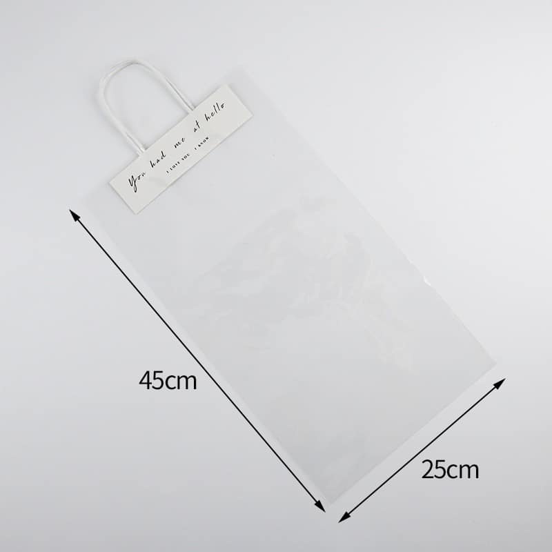 Túi quai xách trong suốt đựng hoa (1 chiếc) - THH0051