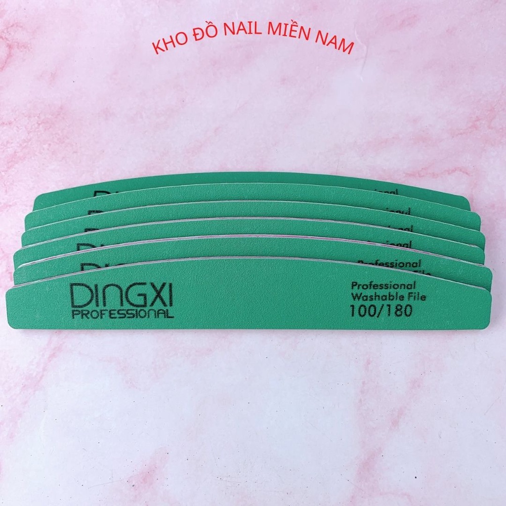 Dũa Dingxi Da Bò Xanh Dũa Móng Gel Móng Thật Siêu Bền Độ Nhám 100/180