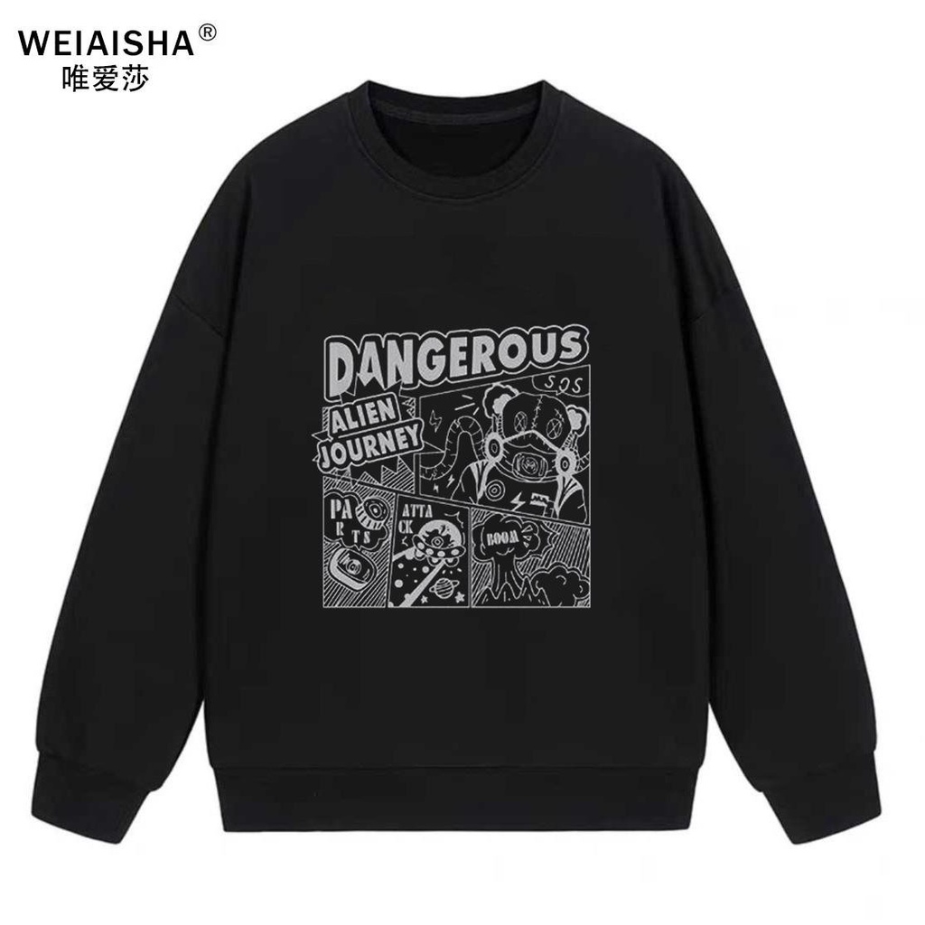 Áo Sweater Dangerous TATO OFFICIAL - chất vải bông nỉ cotton thoáng mát , co giãn 4 chiều