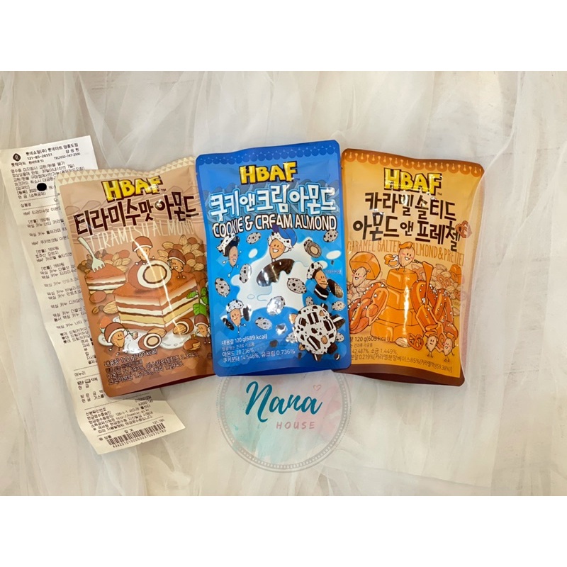 Hạt Hạnh Nhân Tẩm Vị Hàn Quốc HBAF  120gram - bill ✈️ từ Hàn Quốc về