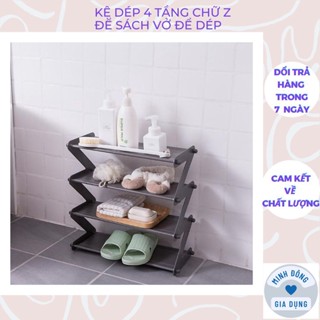  Kệ giày dép nhựa 4 tầng kiểu dáng chữ z tiện ích Kệ đựng giày dép inox sang trọng 