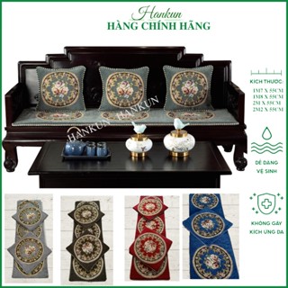  Bộ thảm trải ghế gấm nỉ hoàng gia  Hankun đệm ghế sofa lót ghế gỗ sang trọng kích thước M7 M8 2m 2m2 
