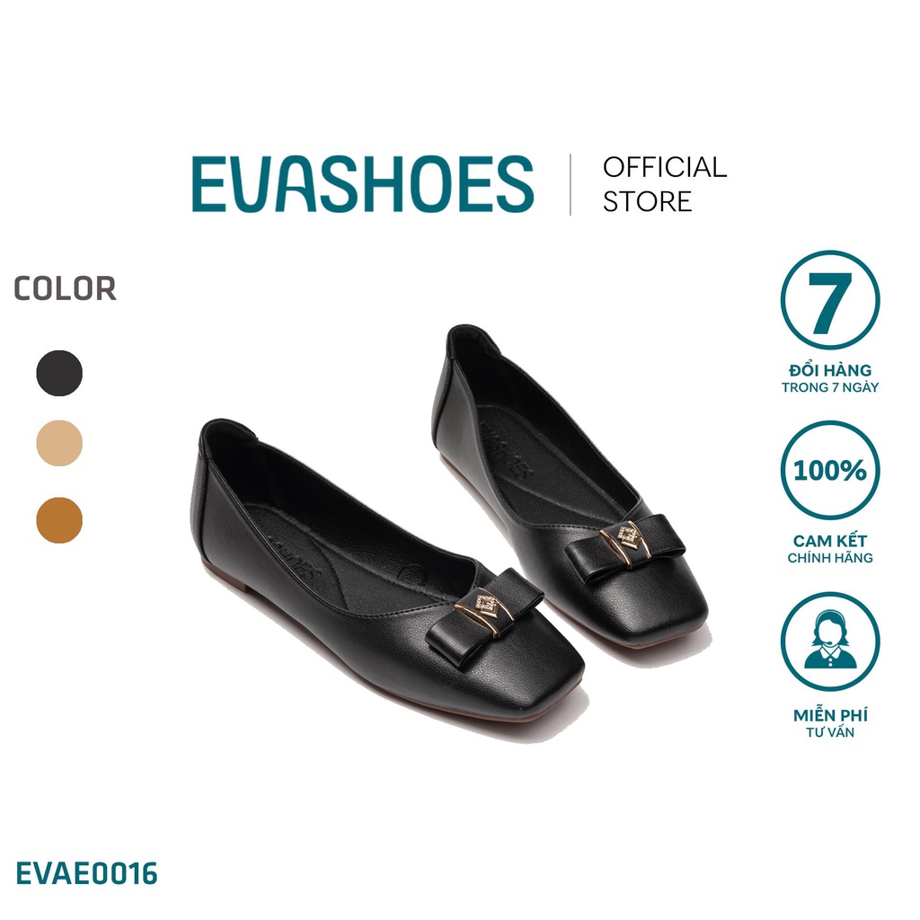 Giày Búp Bê Đế Bệt Mũi Vuông EVASHOES - EVAE0016