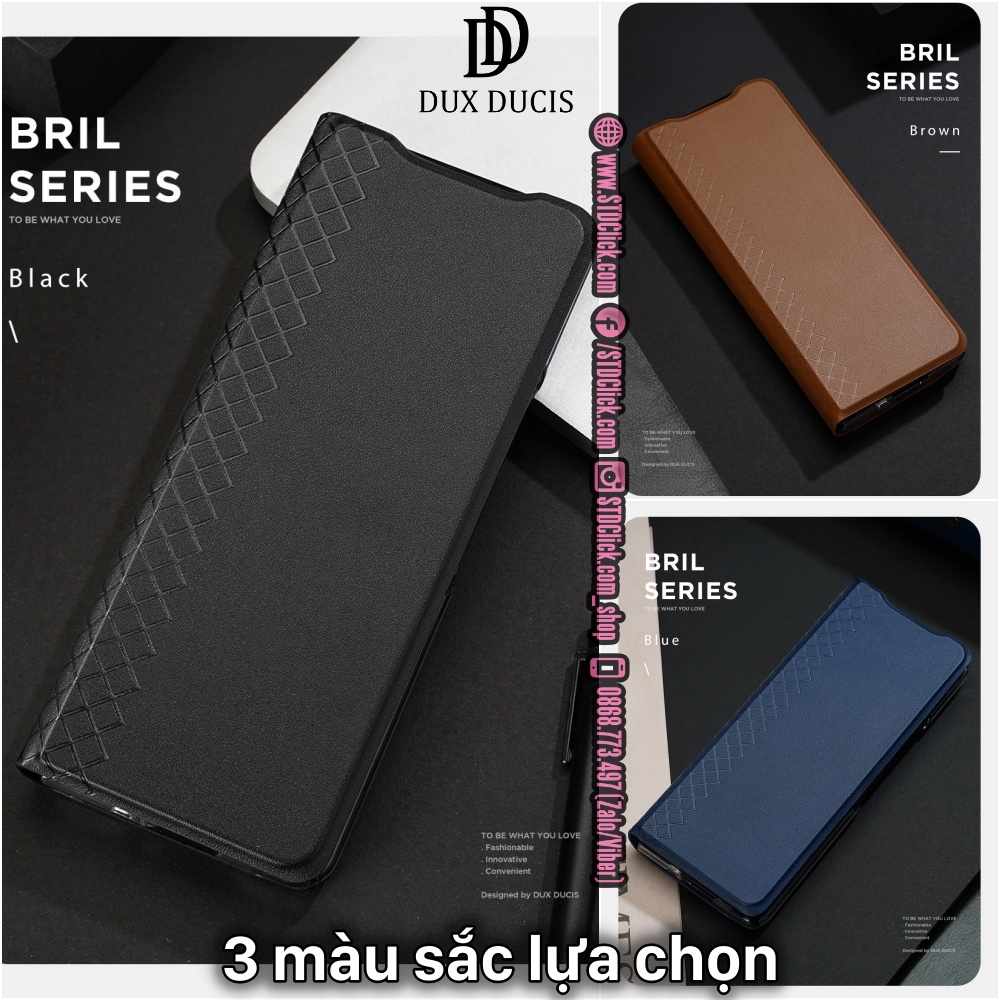 ỐP LƯNG DA SAMSUNG GALAXY Z FOLD 4 5G DUX DUCIS BRIL CHÍNH HÃNG