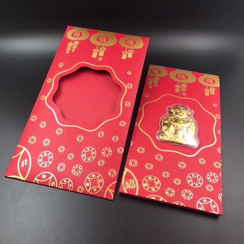 Lì xì mạ vàng thần tài 24K