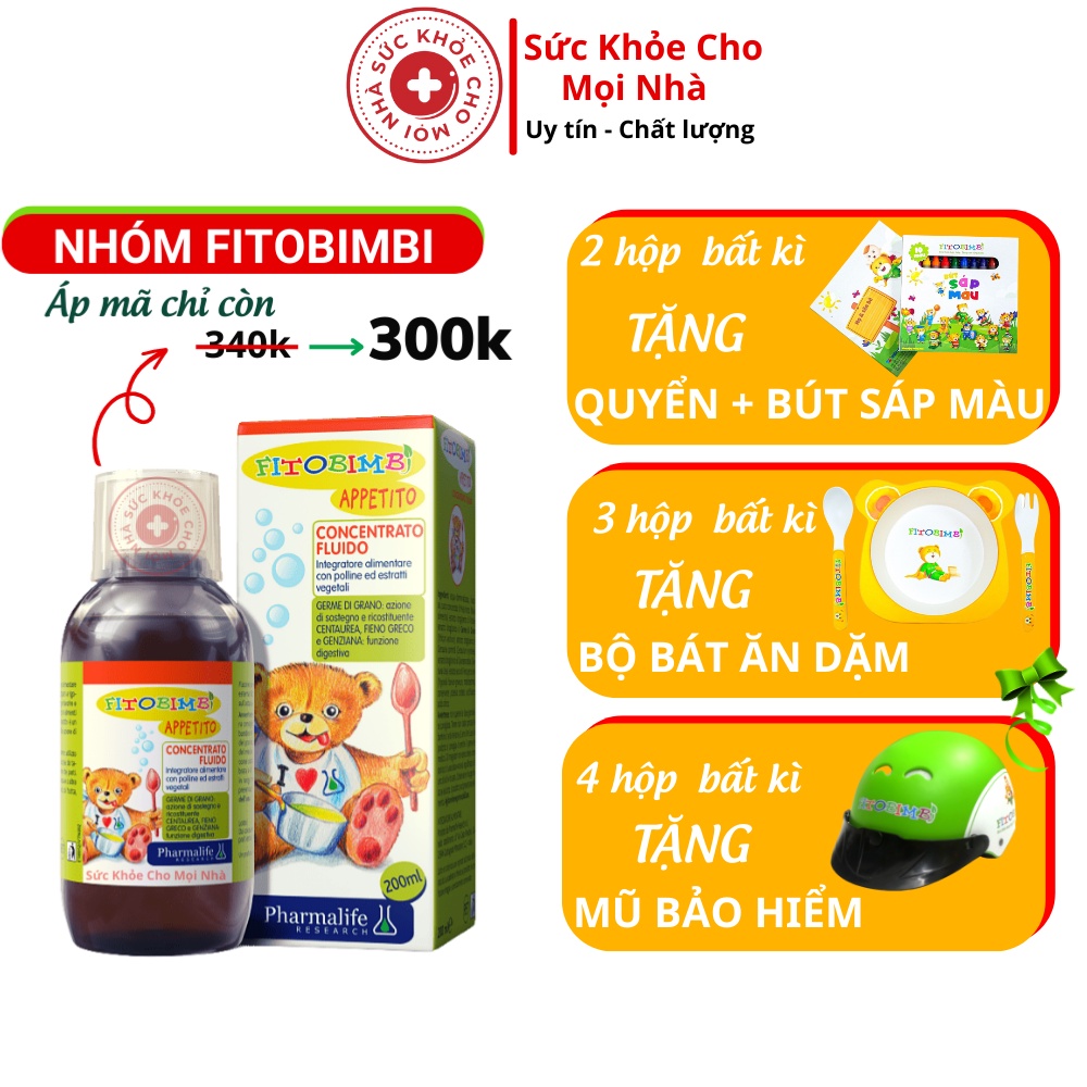 Fitobimbi Appetito.Giúp Bé Tiêu Hóa Tốt,Hấp Thu Dinh Dưỡng Ăn Ngon Mau Lớn